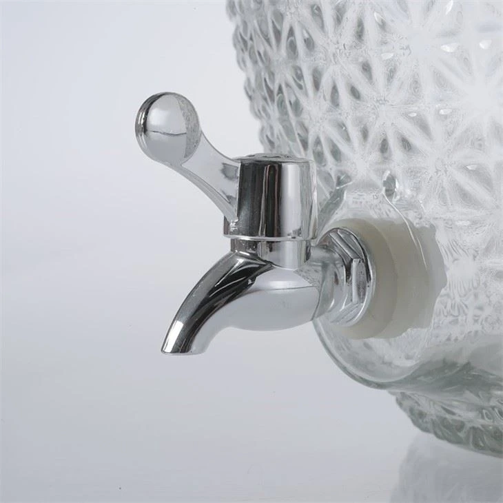 Glass Beverage Dispenser With Glass Lid