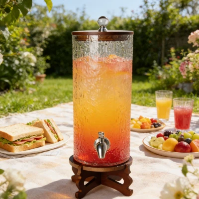 নলাকার গাছ-টেক্সচার্ড গ্লাস ডিসপেনসার